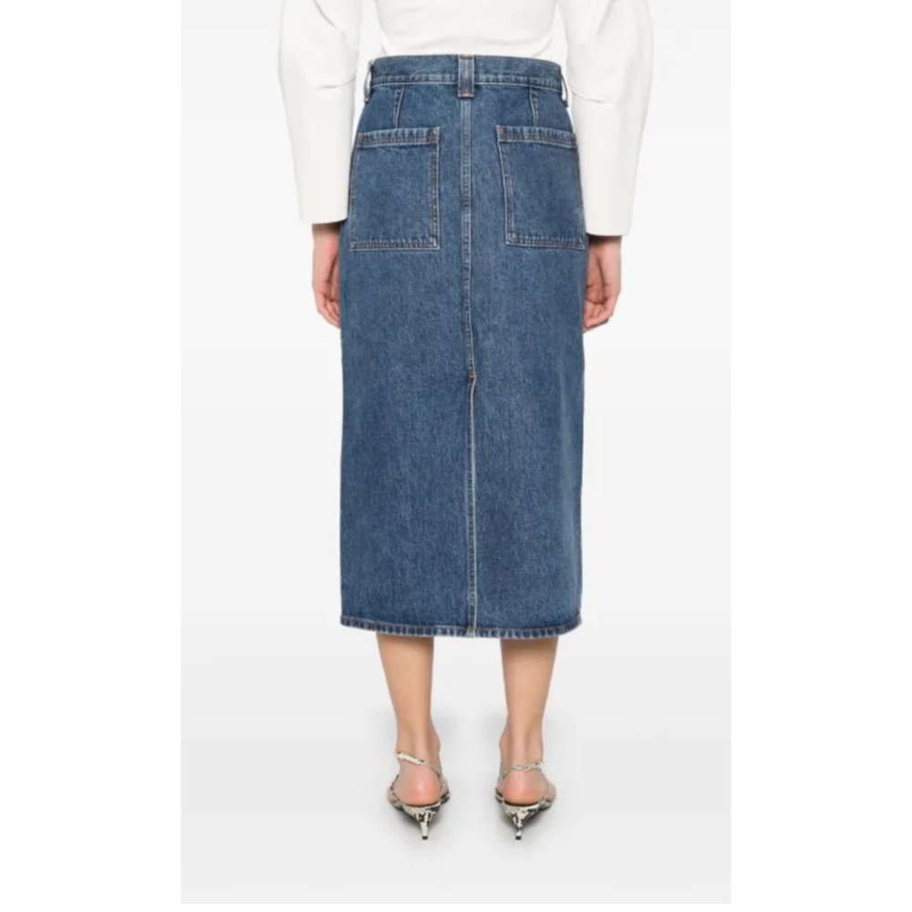 Khaite Genevieve Denim Midi Skirt - Picture 3 of 10